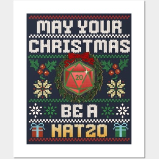 May Your Christmas Be A Nat20 Posters and Art